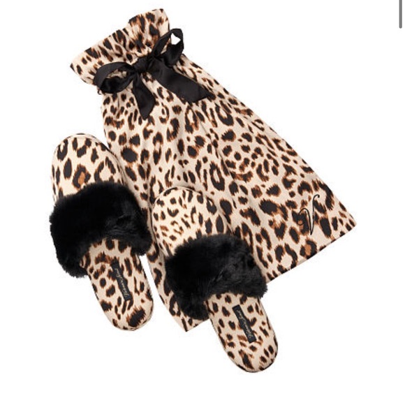Victoria's Secret Shoes - VS Signature Satin Champagne Leopard Slipper